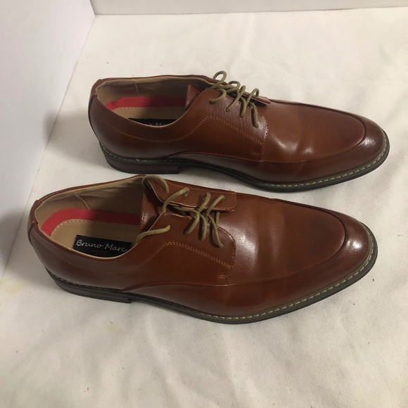 Bruno Marc Cognac Leather Classic Lace Ups - 40 - Picture 1 of 5